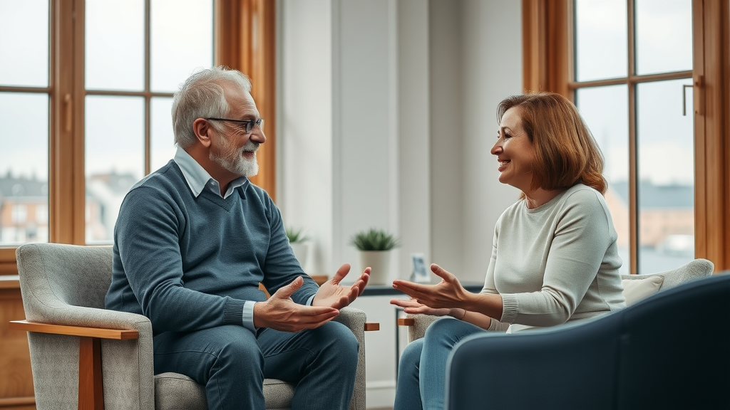 Brighton couple reconnecting with therapist, couples therapy for communication