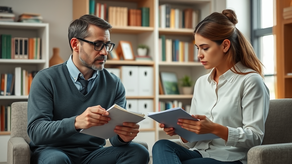 behavioral couples therapy professional therapists and couple, focused expressions, engaged in conversation