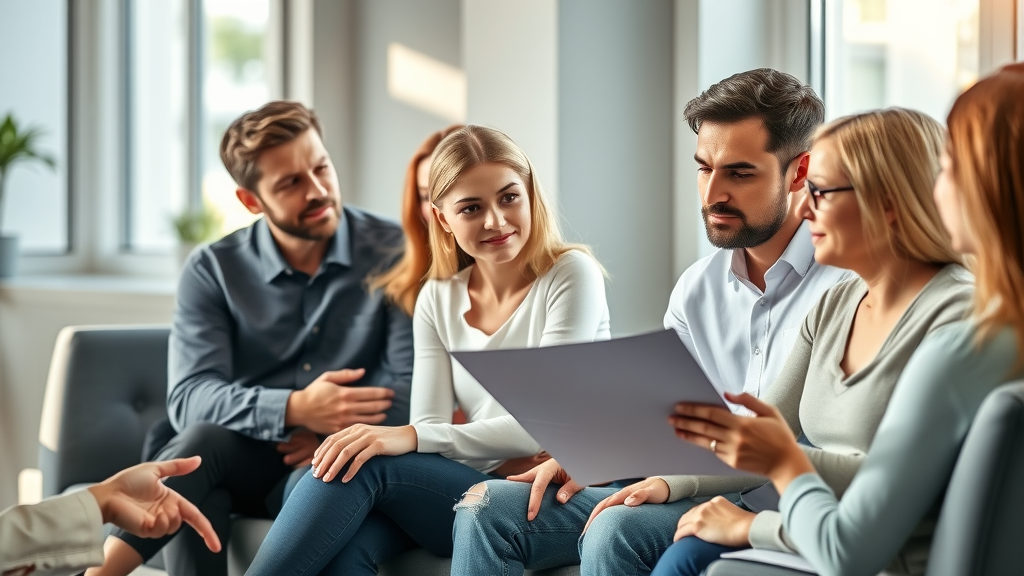 couples counseling for substance use disorder, diverse couples consulting treatment options from a specialist
